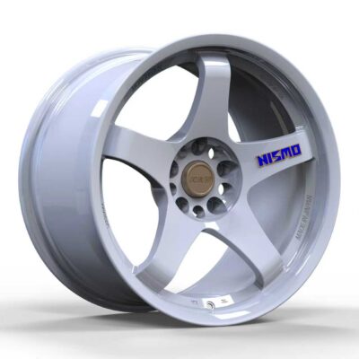 Nismo LMGT4 Style Wheels 18x10.5 +19 Square 40th Anniversary All White