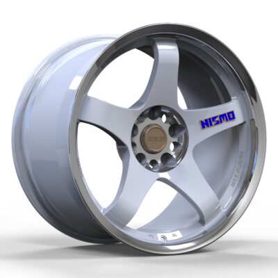 Nismo LMGT4 Style Wheels 18x10.5 +19 Square 40th Anniversary Machined White