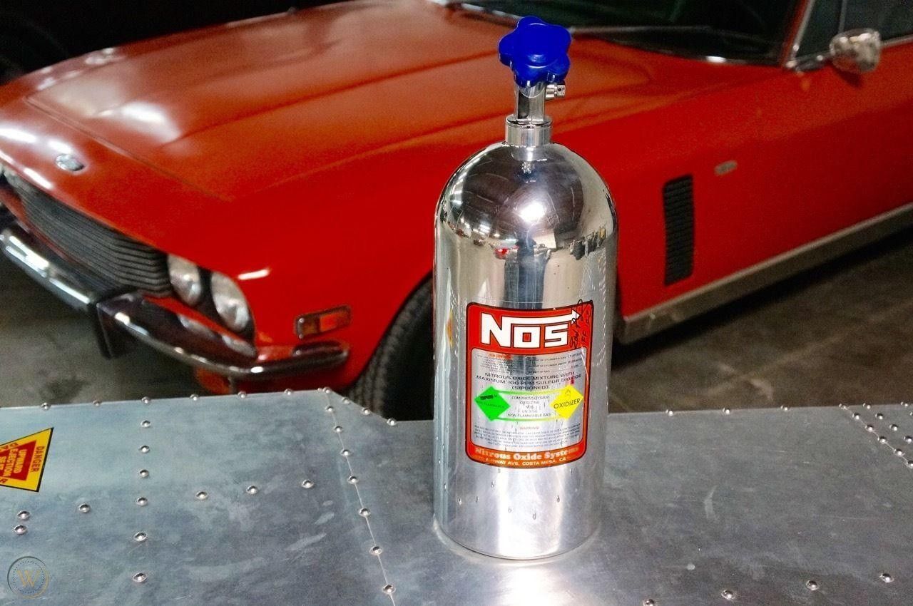 thumbnail image 2 of NOS Nitrous Injected Fender Emblems – Chrome & Red, 7” Long Pair By Factory Muscle Parts 2 of 2
